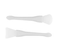 SAFIGLE 2pcs Silicone Mini Spatula Wax Seal Scraper Plastic Spoon Tools for Silicone Craft White Non-stick Wax Residue Remover Enhanced Efficiency for DIY Craft