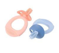 SAFIGLE 2Pcs Silicone Toothbrush for Tender Oral Cleaning Tools for Teething Relief and Training Oral Hygiene