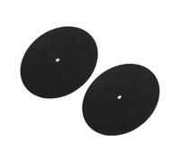 SAFIGLE 2pcs Silicone Turntable Pad Vinyl Mat Slipmat for Record Player Protects Records and Turntable Surface