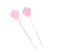 SAFIGLE 2PCS Stainless Steel Cake Tester Needles with Silicone Grip Non-Slip Baking Tools for Cake Bread Muffin Doneness Testing and Easy to Clean Pink