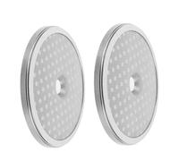SAFIGLE 2pcs Stainless Steel Coffee Filter Screen Reusable Espresso Portafilter Basket with Double Filtration for Balanced Extraction Metal Discs for Coffee Machines