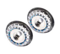 SAFIGLE 2PCS Stainless Steel Kitchen Sink Strainer Cover Rust-resistant Waste Filter Stopper with Hair Catcher Easy to Install Sink Guard for Home Use Silver