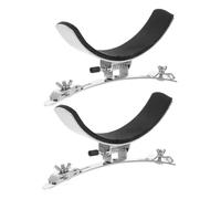 SAFIGLE 2pcs Stainless Steel Marching Snare Drum Leg Rest Silver Percussion Instrument Attachment Support for Drummers Portable Compact Drum Leg Stand Accessory