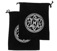 SAFIGLE 2Pcs Tarot Card Storage Bag Gothic Drawstring Pouch for Tarot Cards Jewelry and Items Durable and Chic Design for Easy Use and Convenient Storage