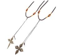 SAFIGLE 2pcs Tibetan Copper Vajra Pestle Pendants for Keychain Necklace Bracelet Unique Handmade Buddhist Vajra Decor Charms Random Style DIY Charm Accessories for Bag and Car Interior