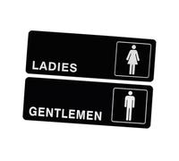 SAFIGLE 2pcs Unisex Toilet Signs Creative Bathroom Door Plaques Clear Male Female Restroom Indicators for Public and Private Spaces