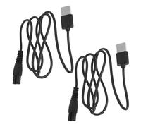 SAFIGLE 2pcs USB Charging Cable for Electric Trimmers Rubber Shell Wear Resistant Power Cord Compatible with Beard USB Port for Power Bank Car Charger Computer Wall Adapter