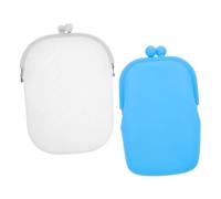 SAFIGLE 2pcs Versatile Coin Holder for Women Silicone Change Pouch Candy Bag Money Frame Travel Money Pouch Sturdy Soft Key Card Organizer