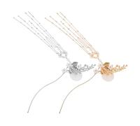 SAFIGLE 2pcs Vintage Floral Tassel Chinese Hair Sticks Metal Hairpin for Hanfu Updo Styling and Daily Wear Retro Hair Chopsticks Celebrating Traditional Chinese Culture