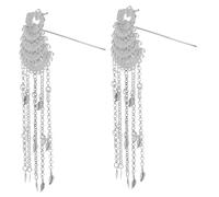 SAFIGLE 2Pcs Vintage Peacock Chain Hairpins Unique Design Versatile Accessories for Various Hairstyles Retro Style Hair Bun Holders with Cultural Flair From