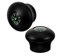 SAFIGLE 2pcs Walking Stick Compass Topper with Advanced Compass and Aluminium Alloy Spherical Head Cap, Universal Design for Hiking Sticks and Trekking Poles in Outdoor Scenarios