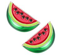SAFIGLE 2Pcs Watermelon Sweater Clips Cute Cartoon Brooch Pins for Women Fashion Lapel Badge Collar Decoration Easy to Fix Clothing Accessories for Sweaters Dresses Scarves