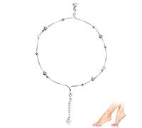 SAFIGLE 2pcs Women Bracelet Bead Anklet Ankle Jewelry for Women Summer Fashion Handmade Bracelet Cute Star for Teen Girls