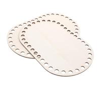 SAFIGLE 2Pcs Wooden Crochet Basket Bottom Bases DIY Knitting Bag Shaping Frames for Crafting Sturdy Bag Bottoms and Weaving Accessories
