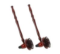SAFIGLE 2PCS Wooden Handheld Massage Hammer for Neck Shoulder Back Waist Therapy Manual Tapping Relaxation Tool for Full Body Muscle Relief and Circulation Boost