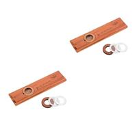 SAFIGLE 2pcs Wooden Kazoo Educational Musical Instrument for Toddlers Design Smooth Finish Includes Replacement Membranes for Early Learning and Play