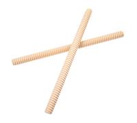 SAFIGLE 2pcs Wooden Rhythm Sticks with Threaded Design Bright Red Non-slip Percussion Instruments for Early Music Education and Basic Rhythm Learning