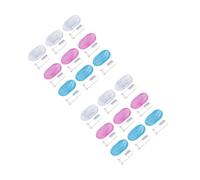 SAFIGLE 2sets 9pcs Finger Toothbrush Food Grade Silicone Oral Cleaning Brush with Storage Boxes for Gentle Dual Sided Design for Teething Relief and Oral Care 9pcs*2