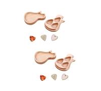 SAFIGLE 2sets Artistic Guitar Shape Pick Storage Box Maple Picks Plectrum Holder for Guitarist