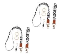 SAFIGLE 2sets Elegant Phone Wrist Strap Beaded Lanyard for Running Id Lanyards for Teachers Phone Holder Accessories