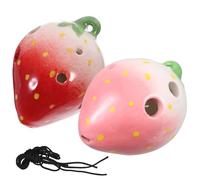 SAFIGLE 2sets Fruit Modeling Ocarinas Strawberry Wind Instrument for Boys and Girls Musical Education Compact Easy to Carry
