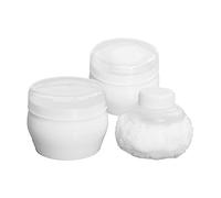 SAFIGLE 2sets White Talcum Puff for Boy Girl Newborn after Shower Soft Fluff Material for Body Care