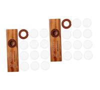 SAFIGLE 2sets Wood Kazoo for Boys and Girls Adults Musical Instruments Kazoo Membranes Guitar Partner Easy to Learn Instruments