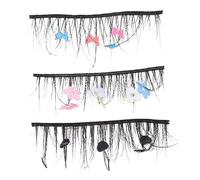 SAFIGLE 3 Pairs Eyelashes with Sequins Lightweight Decorative Lashes for Makeup Natural Look False Eyelashes Heart Butterfly and Flower Designs