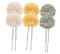 SAFIGLE 3 Pairs Vintage Flower Hair Pins U Shape Hair Clips for Weddings Ceremonies and Daily Wear