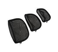 SAFIGLE 3 Pcs Portable Transparent Cosmetic Bag Lightweight Mesh Makeup Organizer Handbag for Travel Home Use Includes for Brushes Toiletries