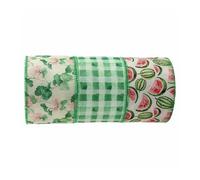 SAFIGLE 3 Rolls Assorted Color Wired Burlap Edge Ribbon 6.3cm Wide 495cm Length Linen Fabric Packing Ribbon for Floral Wrapping and Packages with Resists Tearing Feature