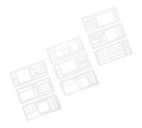 SAFIGLE 3 Sets Journal Planner Stencils Templates for Scrapbooking Daily Notes Reusable Record Templates for Goal Tracking Task Lists and Organized Planning