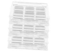 SAFIGLE 3 Sets Transparent Square Eyeshadow Palette with Brush Slot Refillable Makeup Tray for Sample Testing Eye Shadow Storage for Women and Professional Use