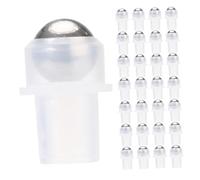 SAFIGLE 30pcs 16-teeth Pe Plastic Roller Ball Bottles with Stainless Steel Balls for Essential Oils and Perfume Refills, Refillable Roll-on Bottles for Aromatherapy and Personal Care