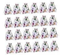 SAFIGLE 30Pcs Christmas Drawstring Candy Gift Bags Assorted Color Cotton Storage Pouches for Holiday Wrapping Party Treats Decorations Lightweight and Portable Present Packaging