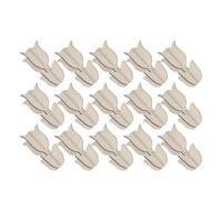SAFIGLE 30pcs DIY Wooden Flower Cutouts in Khaki, 3D Tulip Shapes with Rustic Texture, Versatile Wood Craft Flowers to Paint for Teachers Art Supplies and Table Centerpiece Decor