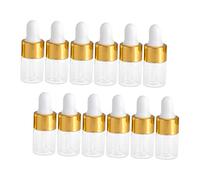 SAFIGLE 30pcs Practical Essence Liquid Dropper Bottles Glass Dropper Bottles for Travel Empty Glass for Essential Oil Perfume Pipette