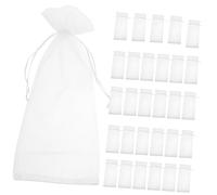 SAFIGLE 30pcs Sheer Mesh Red Wine Gauze Bag Secret Wine Bag Saver Bottle Protector Drawstring for Candy Storage