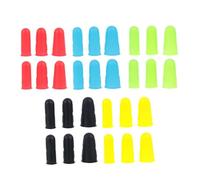 SAFIGLE 30pcs Silicone Finger Sleeves Anti-Scald Finger Protectors Heat-Resistant Thermal Insulation Covers for Crafting Sewing Hot Glue Work Flexible Reusable for Adults Random Color