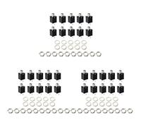 SAFIGLE 30pcs Threaded Cylinder Endpin Jack Socket for Acoustic Electric Guitar Easy Installation Strap Button Design Stereo Output Connector