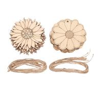 SAFIGLE 30Pcs Unfinished Wooden Sunflower and Small Flower Cutouts for Crafts DIY Paintable Wood Flowers for Creative Decoration and Art Projects