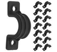 SAFIGLE 30pcs Walker Latch Clamp for Wheelchair and Commode Chair Accessories, Black Plastic Tube Clamp with 6mm Hole Diameter, Wear-Resistant and Quick Mounting, for Shower and Home Use