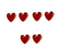 SAFIGLE 3pairs Love Heart Earrings Exaggerated Punk Style Jewelry for Women Girls for Birthdays Anniversaries and Special Occasions