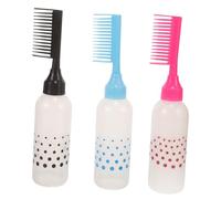 SAFIGLE 3pcs 150ml Hair Dye Bottles Root Comb Applicator Graduated Applicator Bottles Salon Hair Coloring Tools for Professional Hairstyling and Home Use (pink, Black, Blue)