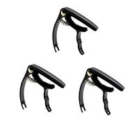 SAFIGLE 3pcs Acoustic Guitar Accessories Metal Capo Strong Spring for Acoustic Electric Guitars and Ukuleles Easy to Use One Hand High Intonation