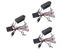 SAFIGLE 3pcs Bass Guitar Tone Control Wiring Harness Band Equalizer Eq Preamp Circuit for Active Pickup