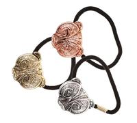 SAFIGLE 3pcs Bear Head Hair Ties for Women and Elastic Ponytail Holders Cute Hair Scrunchies Antique and Old for Various Occasions
