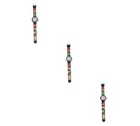 SAFIGLE 3pcs Boy Girl's Silicone Watch Cartoon Pattern Quartz Movement Boys Girls Dinosaur Design Water Resistant
