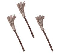 SAFIGLE 3pcs Cat Supplies Wooden and Rope Interactive Teaser Sticks for Cats Practical Exercise Playing Kitten 17cm Pet Plaything for Indoor Use