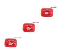 SAFIGLE 3pcs Change Holder Coin Purse Coin Pouch Key Bag Mini Wallet Hard Case Christmas Theme Perfect for Daily Use